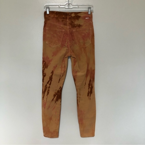 Mother High Waisted Looker Hopscotch Corduroy Tie Dye Pants 24 - Picture 6 of 10